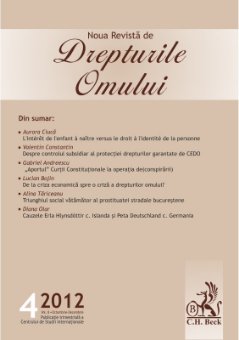 Imagine Noua Revista de Drepturile Omului, Nr. 4/2012