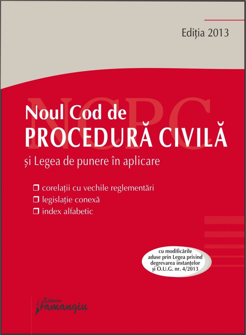 Imagine Noul Cod de procedura civila 25.02.2013
