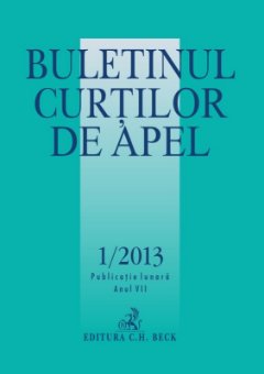 Imagine Buletinul Curtilor de Apel, Nr.1/2013