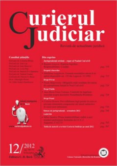 Imagine Curierul Judiciar, Nr. 12/2012