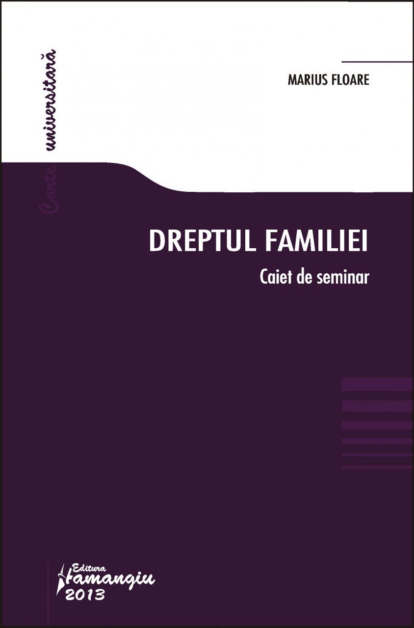 Imagine Dreptul familiei. Caiet de seminar