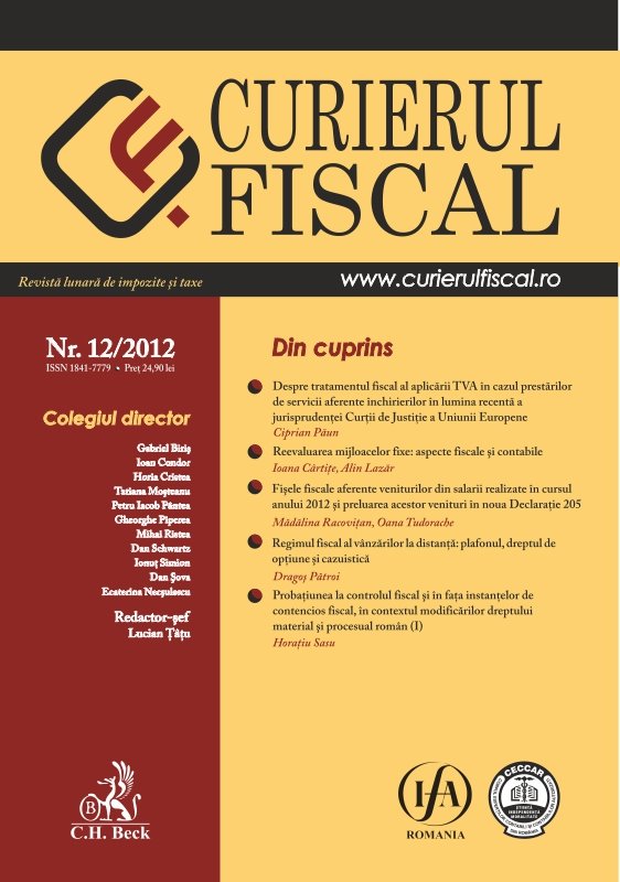 Imagine Curierul fiscal, nr. 12/2012