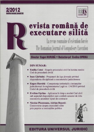 Imagine Revista romana de executare silita, Nr. 2/2012