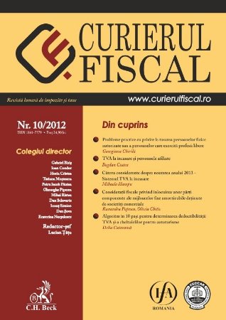 Imagine Curierul fiscal, nr. 10/2012