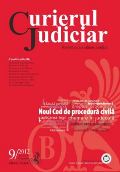 Imagine Curierul Judiciar, Nr. 9/2012