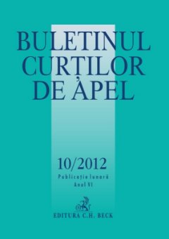 Imagine Buletinul Curtilor de Apel, Nr.10/2012