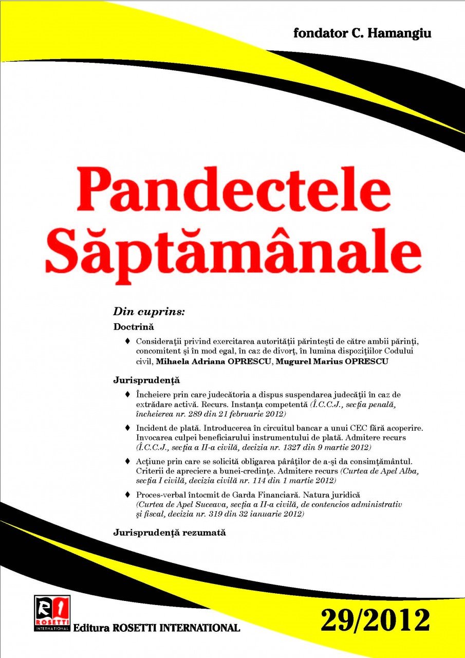 Imagine Pandectele Saptamanale, Nr.29/2012
