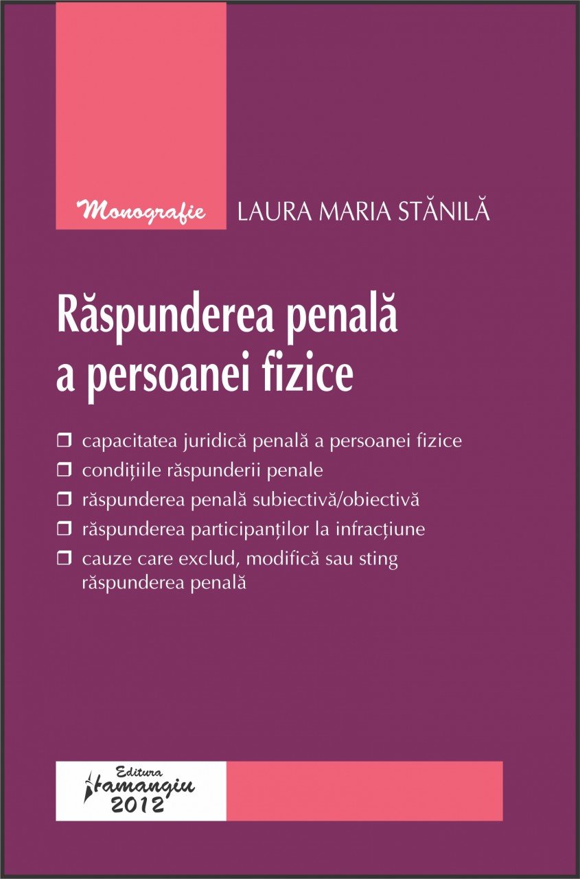 Imagine Raspunderea penala a persoanei fizice