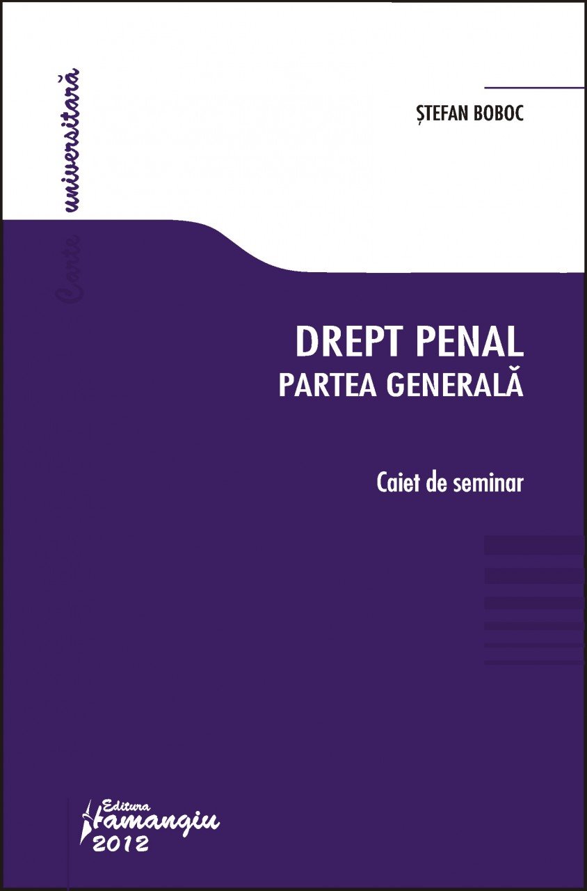 Imagine Drept penal. Partea generala. Caiet de seminar