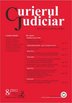 Imagine Curierul Judiciar, Nr. 8/2012