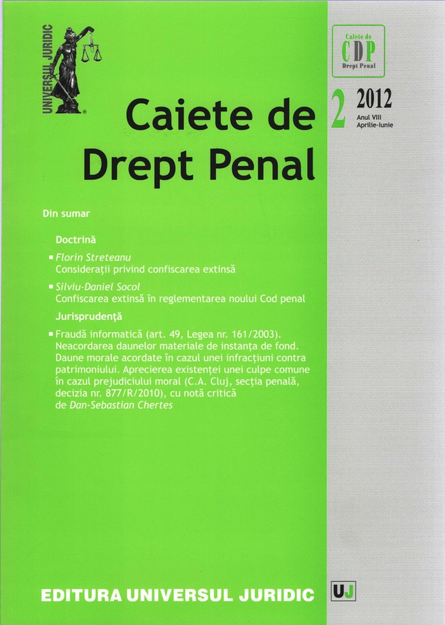 Imagine Caiete de Drept Penal nr. 2/2012