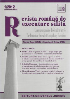 Imagine Revista romana de executare silita, Nr. 1/2012