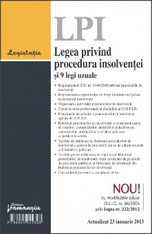 Imagine Legea privind procedura insolventei si 9 legi uzuale 23.01.2013