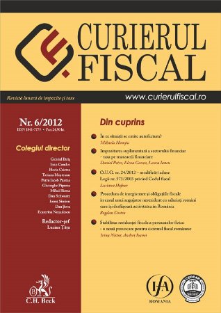 Imagine Curierul fiscal, nr. 6/2012