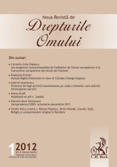 Imagine Noua Revista de Drepturile Omului, Nr. 1/2012