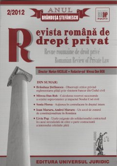Imagine Revista romana de drept privat nr. 2/2012