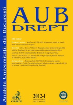 Imagine Analele Universitatii din Bucuresti - Seria Drept, nr. I din 2012