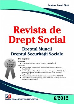 Imagine Revista de Drept Social, Nr. 6/2012