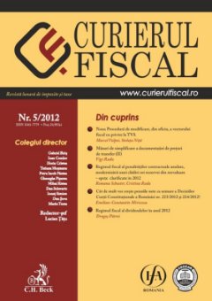 Imagine Curierul fiscal, nr. 5/2012