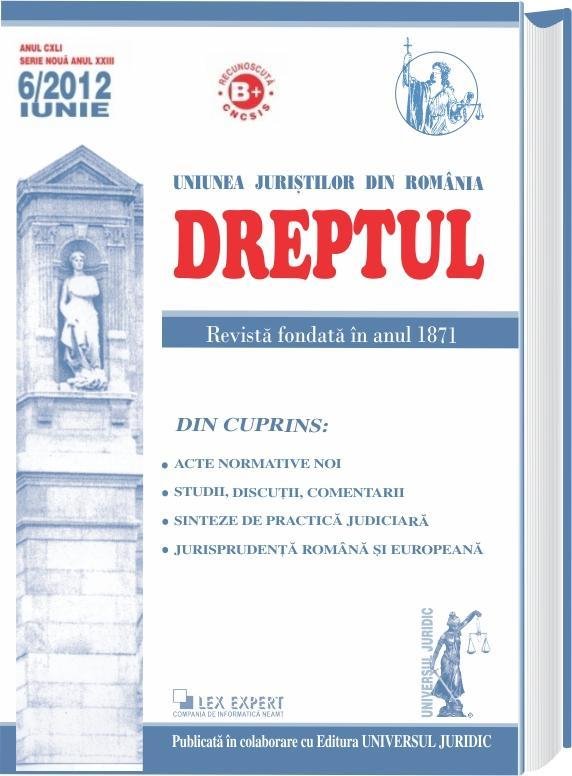 Imagine Revista Dreptul nr. 6/2012