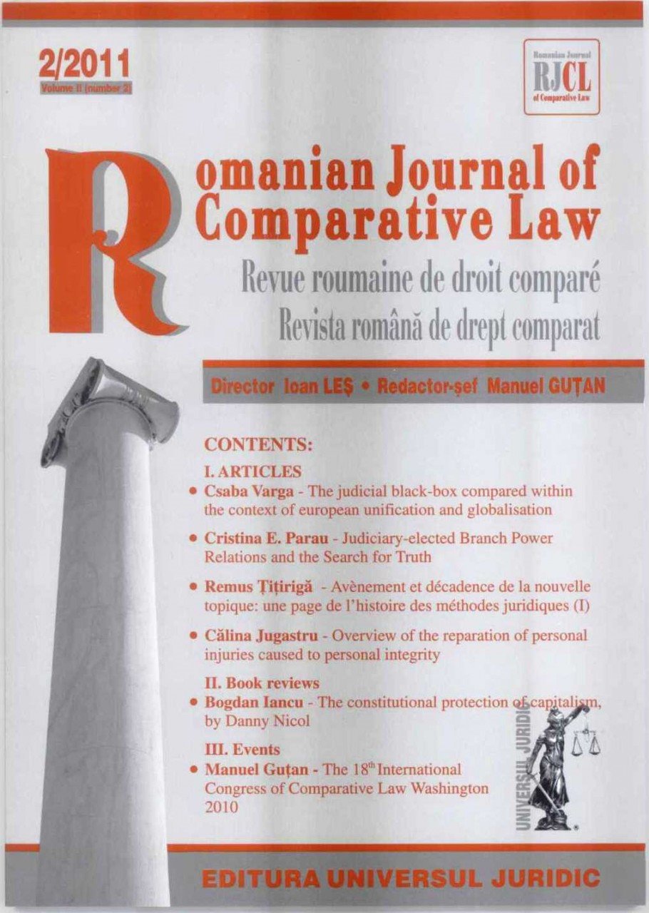 Imagine Romanian Journal of Comparative Law nr. 2/2011