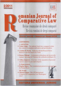 Imagine Romanian Journal of Comparative Law nr. 2/2011