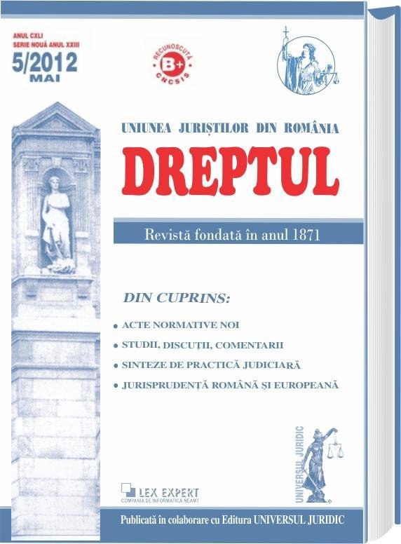 Imagine Revista Dreptul nr. 5/2012