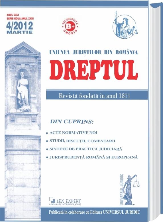 Imagine Revista Dreptul nr. 4/2012
