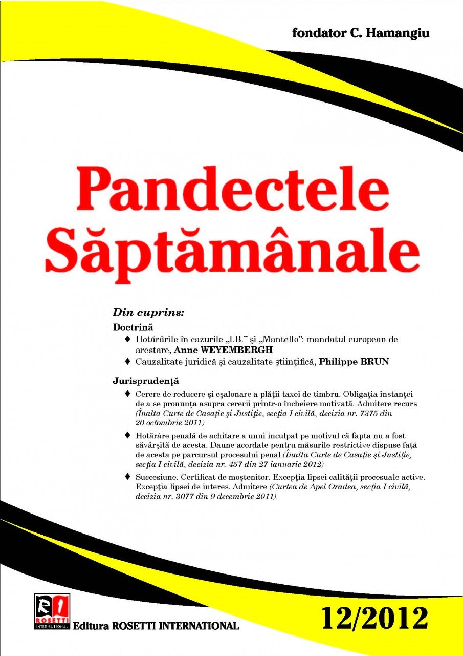 Imagine Pandectele Saptamanale, Nr. 12/2012