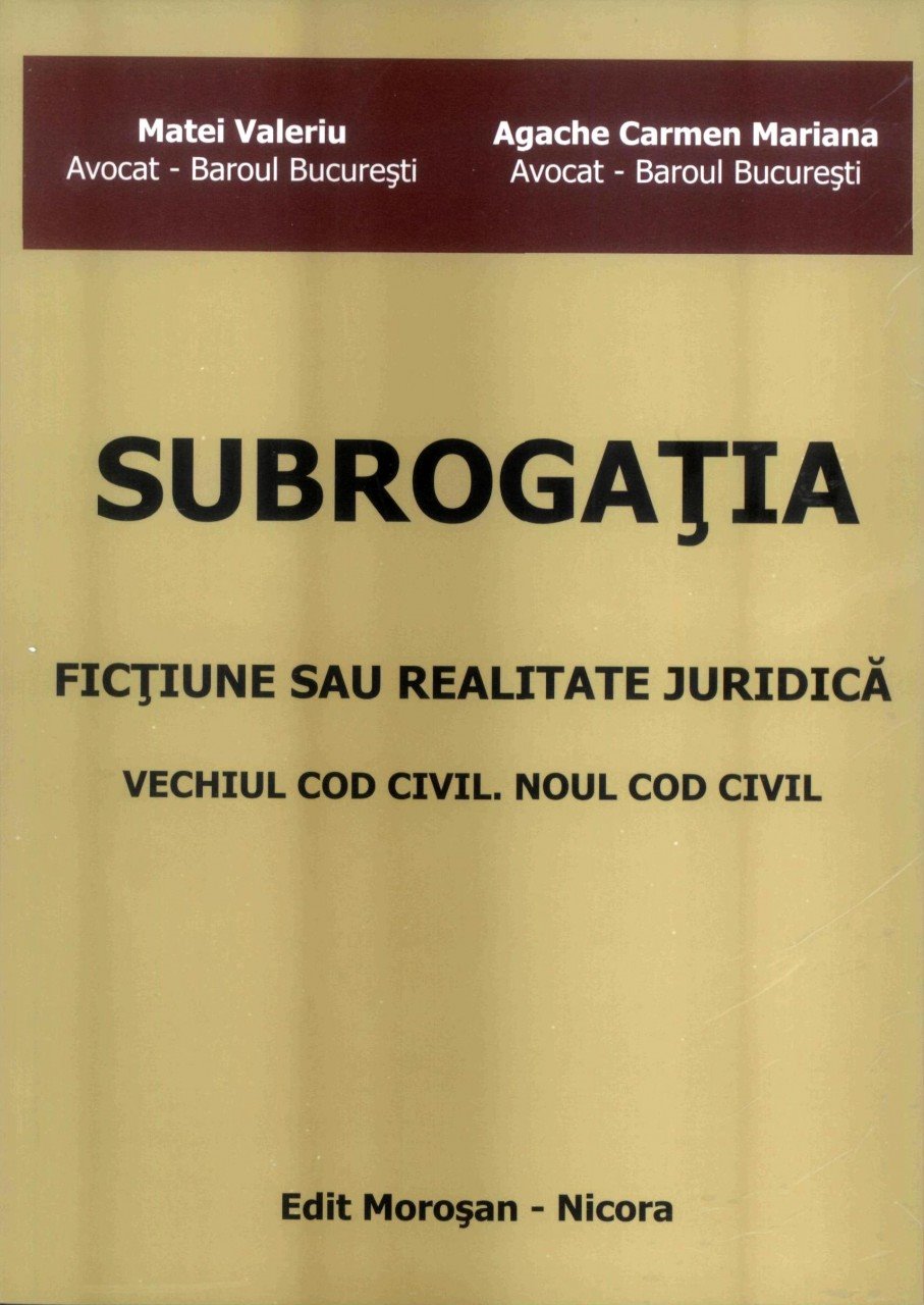 Imagine Subrogatia. Fictiune sau realitate juridica