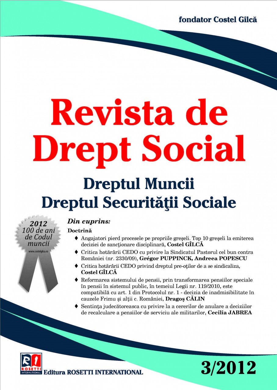Imagine Revista de Drept Social, Nr. 3/2012