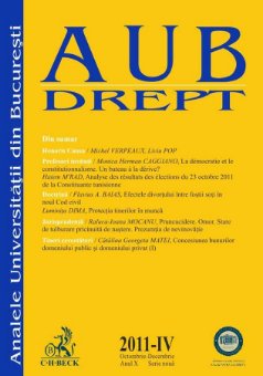 Imagine Analele Universitatii din Bucuresti - Seria Drept, nr. IV din 2011