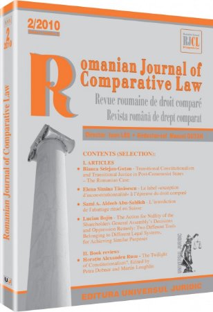 Imagine Romanian Journal of Comparative Law, Nr. 2/2010