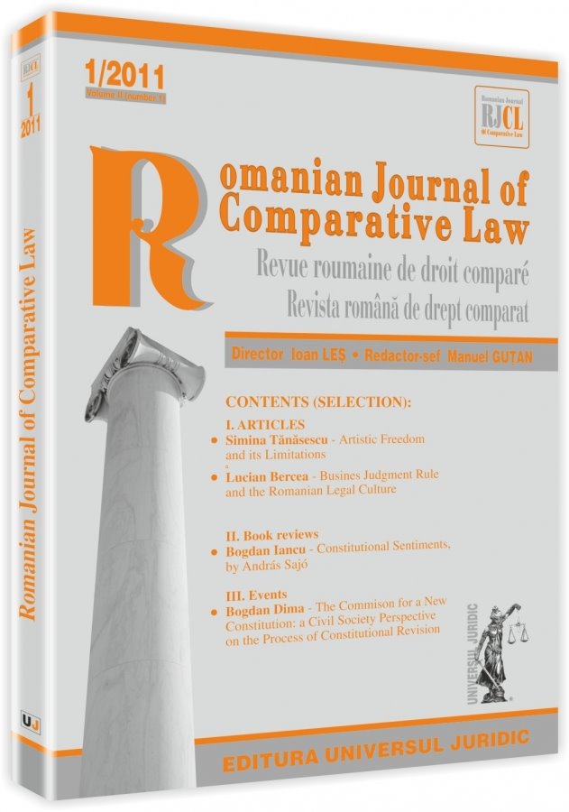 Imagine Romanian Journal of Comparative Law, Nr. 1/2011