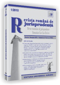 Imagine Revista romana de jurisprudenta, Nr. 1/2010
