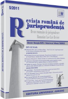 Imagine Revista romana de jurisprudenta, Nr. 5/2011