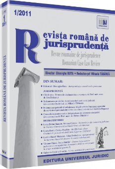 Imagine Revista romana de jurisprudenta, Nr. 1/2011
