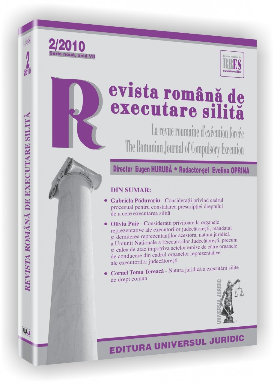 Imagine Revista romana de executare silita, Nr. 2/2010