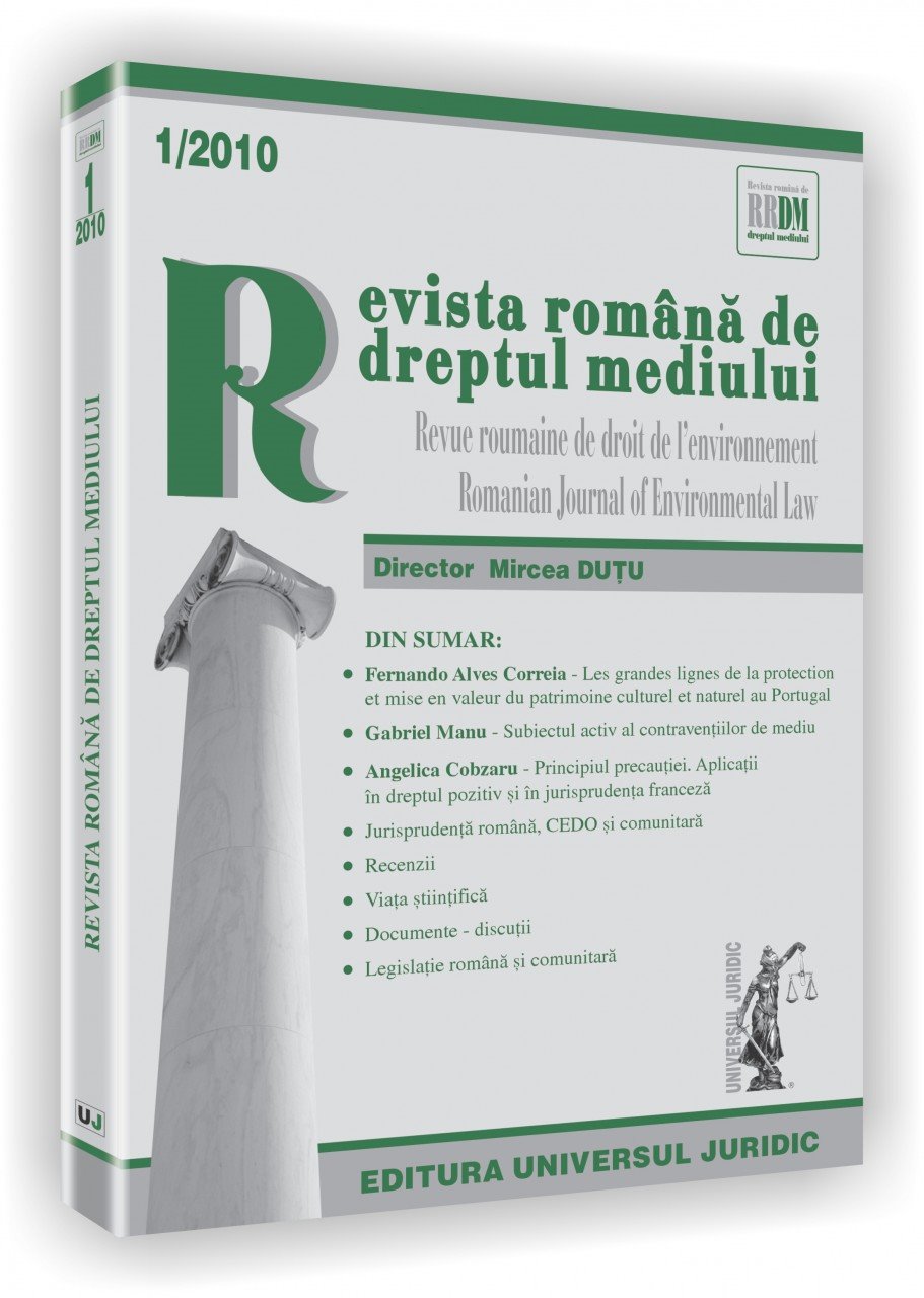 Imagine Revista romana de dreptul mediului, Nr. 1/2010