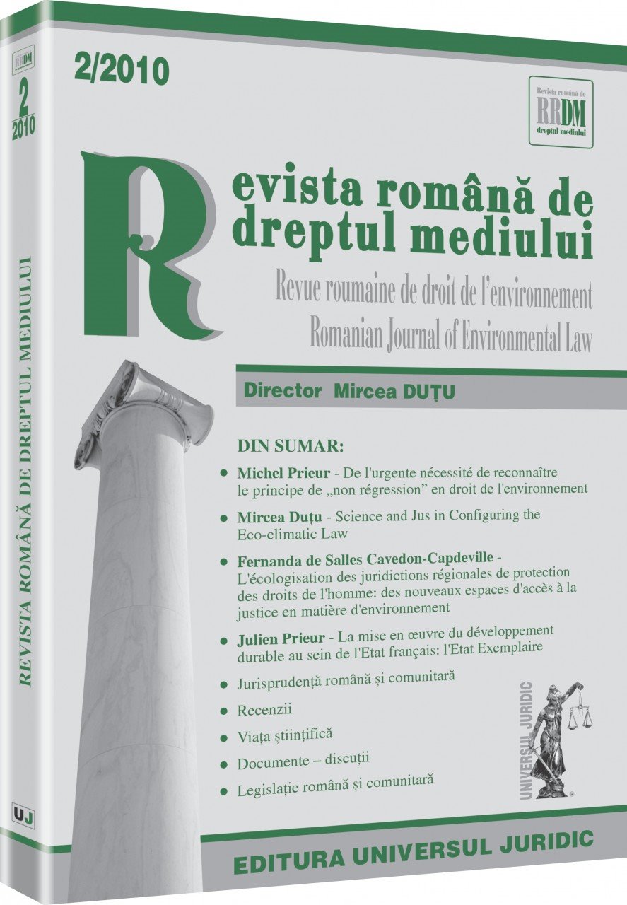 Imagine Revista romana de dreptul mediului, Nr. 2/2010