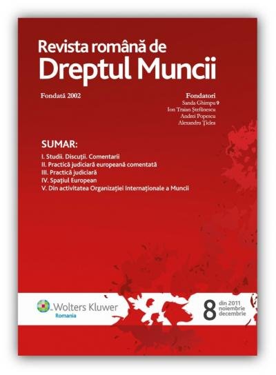 Imagine Revista Romana de Dreptul Muncii, Nr. 8/2011
