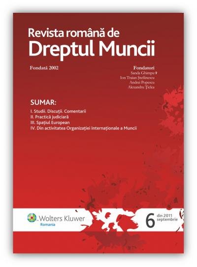 Imagine Revista Romana de Dreptul Muncii, Nr. 6/2011