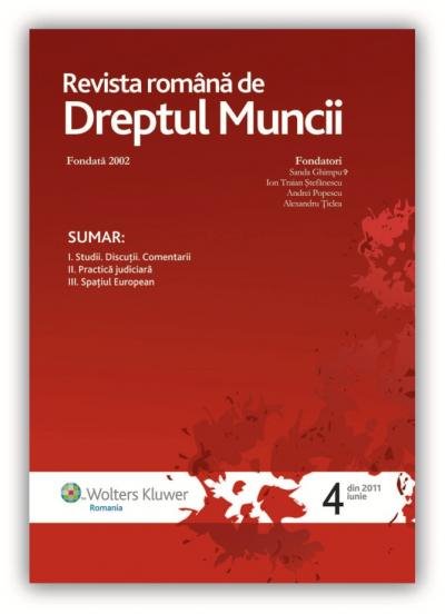 Imagine Revista Romana de Dreptul Muncii, Nr. 4/2011