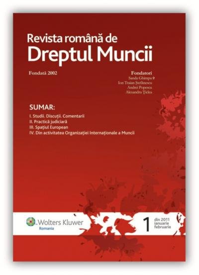 Imagine Revista Romana de Dreptul Muncii, Nr. 1/2011