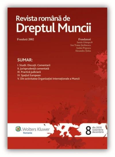 Imagine Revista romana de dreptul muncii, Nr. 8/2010