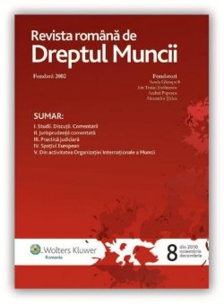 Imagine Revista romana de dreptul muncii, Nr. 8/2010