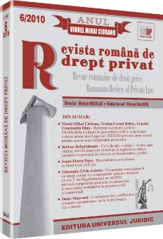 Imagine Revista romana de drept privat, Nr. 6/2010