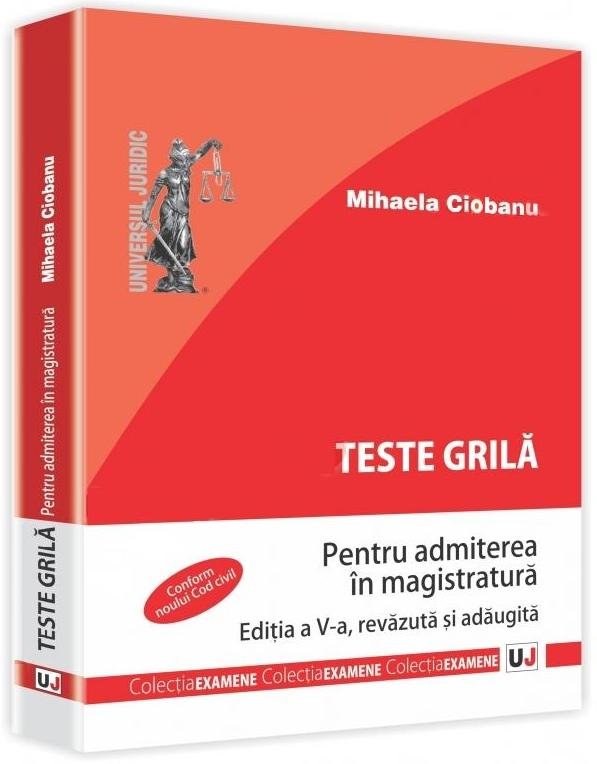Imagine Teste grila pentru admiterea in magistratura