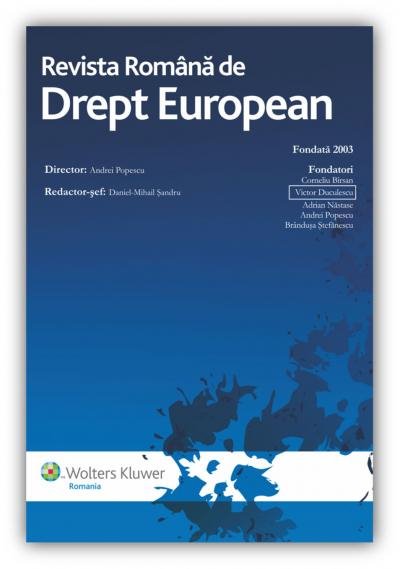 Imagine Revista Romana de Drept European - Abonament 2012