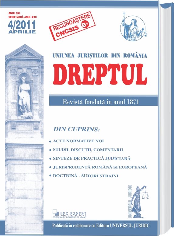 Imagine Revista Dreptul, Nr. 4/2011